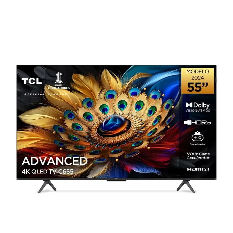 TV TCL 55" Pulgadas 139 cm 55 C655 Advanced 4K-UHD QLED Smart TV Google
